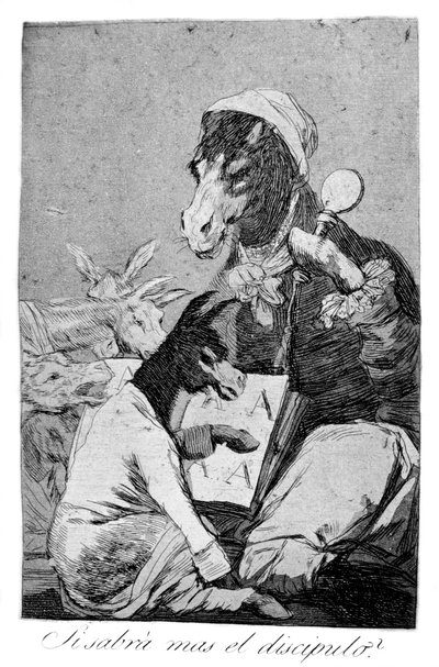 قد لا يعرف التلميذ أكثر ، 1799 بواسطة فرانسيسكو دي جويا