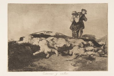 اللوحة 18 من كوارث الحرب كوارث الحرب: دفن ... ، 1810-20 ، تم نشرها عام 1863. بواسطة فرانسيسكو دي جويا
