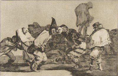 اللوحة 14 من التباينات: كرنفال فولي ، كاليفورنيا. 1816-23 نشر 1864. بواسطة فرانسيسكو دي جويا