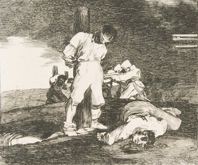 اللوحة 15 من كوارث الحرب Los Desastres de la Guerra: ولا توجد مساعدة .... ، 1810. بواسطة فرانسيسكو دي جويا