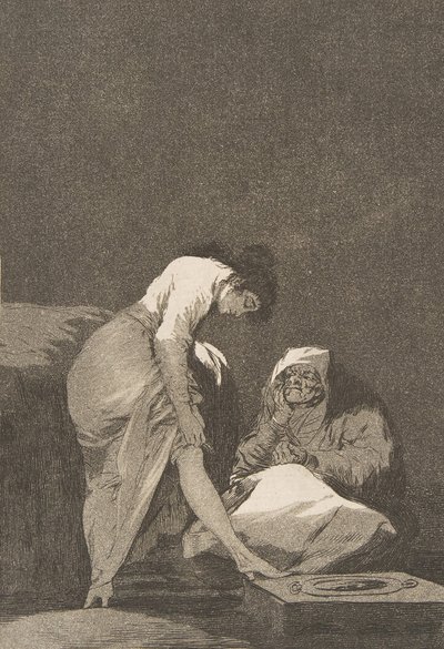 اللوحة 17 من لوس كابريتشوس: لقد تم سحبها جيدًا بشكل جيد ، 1797-98. بواسطة فرانسيسكو دي جويا