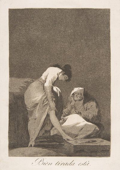 اللوحة 17 من لوس كابريتشوس: لقد تم سحبها جيدًا. 1799. بواسطة فرانسيسكو دي جويا