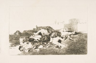 اللوحة 22 من كوارث الحرب كوارث الحرب: أسوأ من ذلك. الكثير و ... ، 1810. بواسطة فرانسيسكو دي جويا