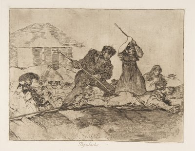 اللوحة 28 من كوارث الحرب كوارث الحرب: Rabbl ... ، 1810 نشرت عام 1863. بواسطة فرانسيسكو دي جويا