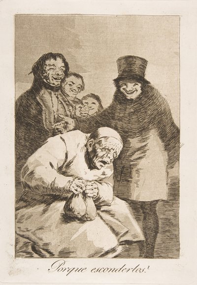 اللوحة 30 من لوس كابريتشوس: لماذا تخفيها لماذا تخفيها ، 1799. بواسطة فرانسيسكو دي جويا