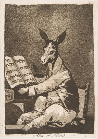 اللوحة 39 من لوس كابريتشوس: وكذلك جده. أستا سو أبويلو. ، 1799. بواسطة فرانسيسكو دي جويا