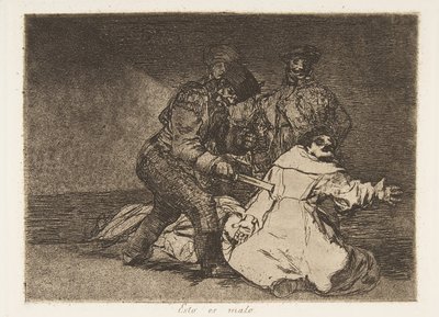 اللوحة 46 من كوارث الحرب Los Desastres de la Guerra: This ...، 1810 نشرت عام 1863. بواسطة فرانسيسكو دي جويا