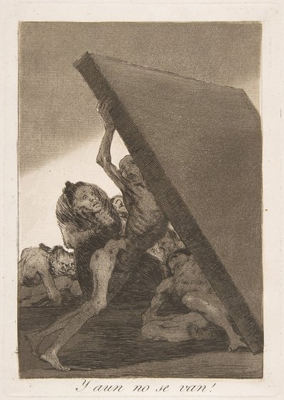 اللوحة 59 من لوس كابريتشوس: وما زالوا لا يذهبون! Y aun no se van !، 1799. بواسطة فرانسيسكو دي جويا