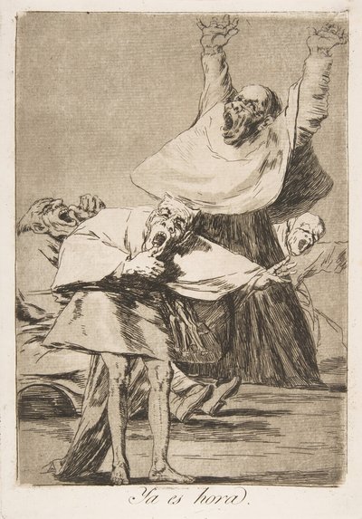 اللوحة 80 من Los Caprichos: لقد حان الوقت Ya es hora. ، 1799. بواسطة فرانسيسكو دي جويا