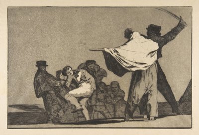 اللوحة A من التباينات: حماقة معروفة ، كاليفورنيا. 1816-23 نشرت قبل عام 1877. بواسطة فرانسيسكو دي جويا