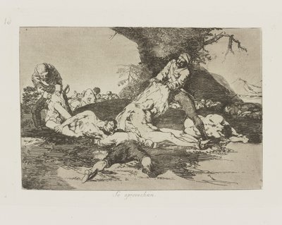 حد ذاته. (إنهم يستفيدون منها) ، رر. 16 من سلسلة Los desastres de la guerra (كوارث الحرب) بواسطة فرانسيسكو دي جويا