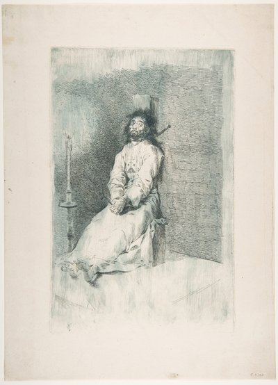 الرجل المرتبك The Garroted Man ، كاليفورنيا. 1778-80. بواسطة فرانسيسكو دي جويا