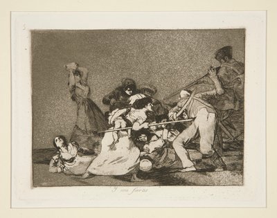 يا ابن فيراس (وهم مثل الوحوش البرية) ، رر. 5 من Los desastres de la guerra (كوارث الحرب) بواسطة فرانسيسكو دي جويا