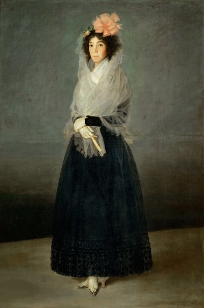 صورة للكونتيسة ديل كاربيو ، ماركيزا دي لا سولانا 1757-1795 ، حوالي 1794. بواسطة فرانسيسكو جويا دي