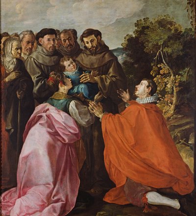 شفاء القديس بونافنتورا بواسطة القديس فرنسيس الأسيزي ، c.1628 بواسطة فرانسيسكو هيريرا