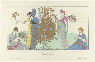 جازيت دو بون تون ، 1914 - رقم 5 ، لوحة 42: مايبول / فساتين بسيطة للصيف (العنوان على الكائن) بواسطة فرانسيسكو خافيير جوز