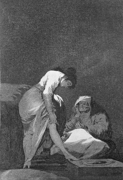 193-0082117 إنه ممتد بشكل جيد ، اللوحة 17 من "Los caprichos" ، حانة. 1799 (حفر) بواسطة فرانسيسكو خوسيه دي جويا إي لوسينتس