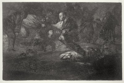 193-0082314 اللغز الجنائزي ، اللوحة 18 من "الأمثال" بواسطة فرانسيسكو خوسيه دي جويا إي لوسينتس