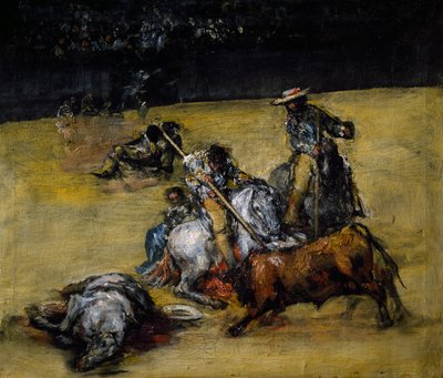 مصارعة الثيران ، حوالي عام 1825 (زيت على قماش) بواسطة فرانسيسكو خوسيه دي جويا إي لوسينتس