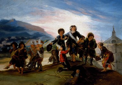 Children playing at soldiers بواسطة فرانسيسكو خوسيه دي جويا إي لوسينتس