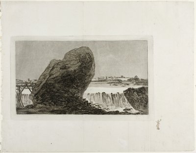 منظر طبيعي مع شلال قبل عام 1810 بواسطة فرانسيسكو دي جويا
