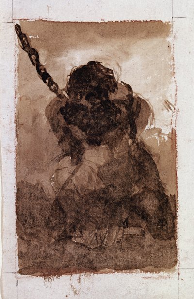 صورة ظلية من سلسلة السجناء (Drawing بواسطة فرانسيسكو دي جويا