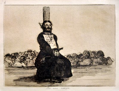 كوارث الحرب: Por una Navaja (للسكين) بواسطة فرانسيسكو خوسيه دي جويا إي لوسينتس