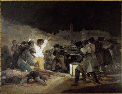 الثالث من مايو 1808 - زيت على الكنافة بواسطة فرانسيسكو خوسيه دي جويا إي لوسينتس