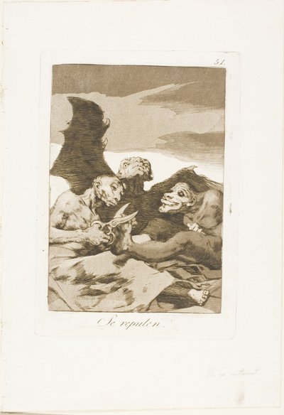 إنهم ينمون أنفسهم ، لوحة 51 من لوس كابريتشوس بواسطة Francisco Jose de Goya y Lucientes