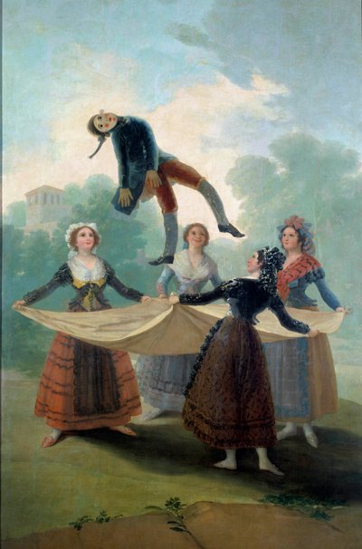 دمية شابات تقذف في الهواء بقطعة قماش دمية خرقة. رسم فرانسيسكو دي جويا (1746-1828) 1792 ، صن. 1،6 × 2،67 م مدريد ، متحف دو برادو - الدمى. فتيات صغيرات يرمين دمية خرقة مع ملاءة. رسم فرانسيسكو دي جويا (1746-1828 بواسطة فرانسيسكو دي جويا