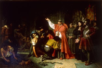 تحرير سجناء وهران المسيحيين بواسطة الكاردينال فرانسيسكو خيمينيز دي سيسنيروس (1436-1517) par Jover y Casanova ، فرانسيسكو (1836-1890) بواسطة فرانسيسكو جوفر ذ كازانوفا