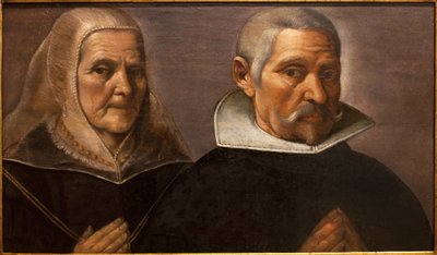 صورة لزوجين في سن الصلاة. لوحة لفرانسيسكو باتشيكو (1564-1644) ، حوالي 1630. متحف الفنون الجميلة في إشبيلية ، إسبانيا. بواسطة فرانسيسكو باتشيكو