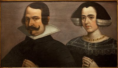 صورة لزوجين شابين يصليان. لوحة لفرانسيسكو باتشيكو (1564-1644) ، حوالي 1630. متحف الفنون الجميلة في إشبيلية ، إسبانيا. بواسطة فرانسيسكو باتشيكو