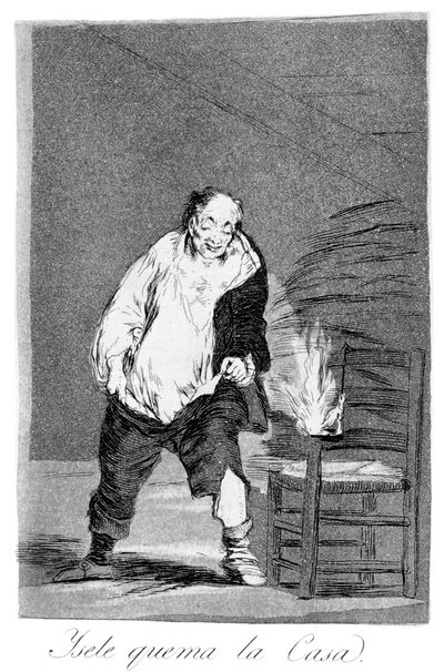 وبيته مشتعل 1799 بواسطة فرانسيسكو دي جويا