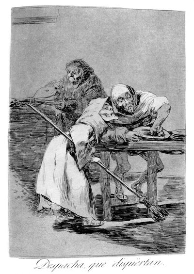 كن سريعًا ، فهم يستيقظون ، 1799 بواسطة فرانسيسكو دي جويا