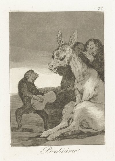 أحسنت! برابيسيمو! (العنوان على الكائن) لوس كابريتشوس (عنوان المسلسل) بواسطة فرانسيسكو دي جويا