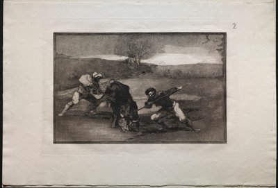 مصارعة الثيران: طريقة أخرى للصيد سيرا على الأقدام ، 1876. بواسطة فرانسيسكو دي جويا
