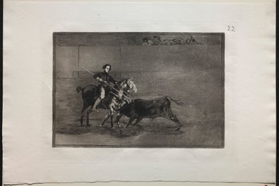مصارعة الثيران: الشجاعة الرجولية لل Pajuelera المشهورة في الحلبة في Saragosa ، 1876. بواسطة فرانسيسكو دي جويا