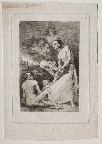 Caprichos: ضربة ، ج. 1799. بواسطة فرانسيسكو دي جويا