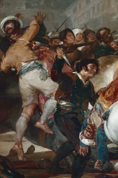 El dos de Mayo (2 مايو) أو تهمة المماليك. التفاصيل (زيت على قماش بواسطة فرانسيسكو دي جويا
