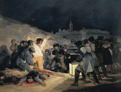 إعدام المدافعين عن مدريد ، 3 مايو 1808 ، 1814 (انظر أيضًا 155453 لمزيد من التفاصيل) بواسطة فرانسيسكو دي جويا