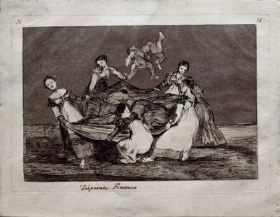 حماقة أنثوية من سلسلة Los Disparates Follies ، 1815-1819 بواسطة فرانسيسكو دي جويا