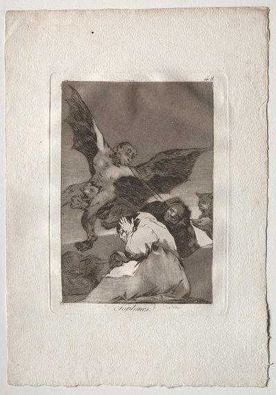 Ochenta Caprichos: Tale-Bearers-Blasts of Wind ، 1793-1798. بواسطة فرانسيسكو دي جويا