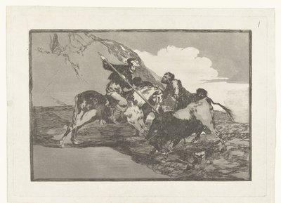 Stierenjacht te paard كيف اصطاد الاسبان القدماء الثيران على ظهور الخيل في الريف Stierenvechten (عنوان المسلسل) مصارعة الثيران (عنوان المسلسل) بواسطة فرانسيسكو دي جويا