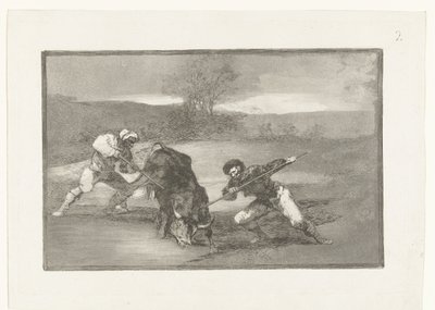 صيد الثور سيرا على الأقدام Otro modo de cazar a pie مصارعة الثيران (عنوان المسلسل) La Tauromaquia (عنوان المسلسل) بواسطة فرانسيسكو دي جويا