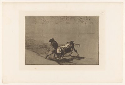Stierenvechter في ساحة een طالب فالس الماهر ، مكتومًا ، يسخر من الثور بإفلاسه Stierengevechten (عنوان المسلسل) La Taureaumachie (عنوان المسلسل) مصارعة الثيران (عنوان المسلسل) بواسطة يوجين لويزيليت