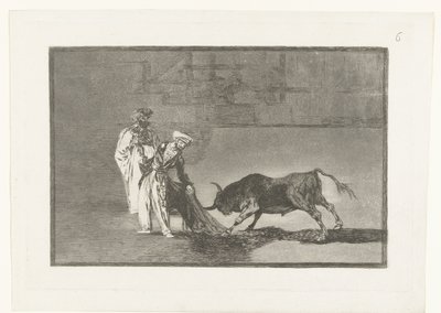 Stierenvechters في ساحة een Arena ، يقوم Moors بعمل كابو آخر في الساحة مع رداء الحمام Stierenvechten (عنوان السلسلة) La Tauromaquia (عنوان السلسلة) بواسطة فرانسيسكو دي جويا