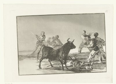 Stierenvechten عشوائي en stier تخلص من الوغد بالرماح. الهلال ، العصابات وغيرها من الأسلحة Stierenvechten (عنوان المسلسل) مصارعة الثيران (عنوان المسلسل) بواسطة فرانسيسكو دي جويا