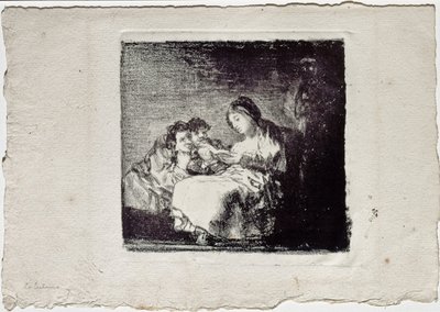 قراءة المرأة لطفلين La lectura ، 1819-1825 بواسطة فرانسيسكو دي جويا