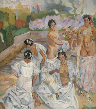 الحمام (إشبيلية) - إيتورينو ، فرانسيسكو (1864-1924) - ج. 1908 - زيت على قماش - 200 × 174 - متحف كارمن تايسن ، ملقة بواسطة فرانسيسكو دي إتورينو
